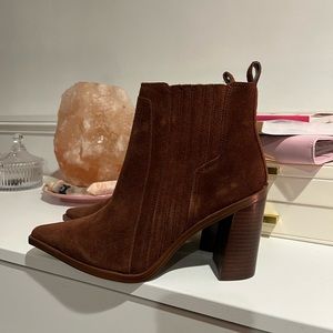 Vince Camuto brown booties.  Size: 8.5